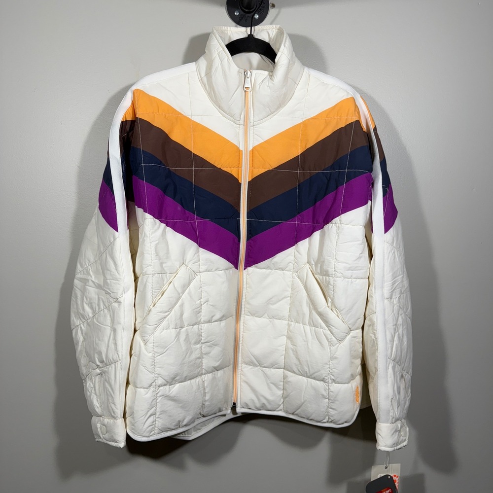 NEW FP Movement Hatch Ivory Combo Puffer Jacket Packable Quilted $248 - Picture 3 of 9